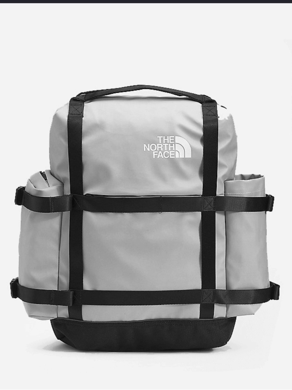The North Face Commuter Pack Multi-Strap Backpack Grey Black /water resistant